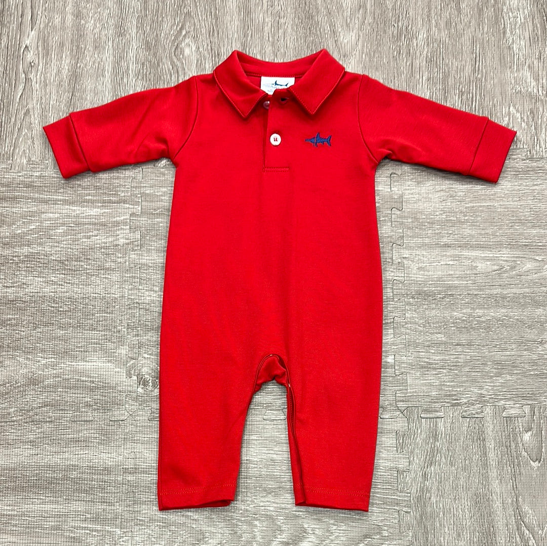 Saltwater Boys Red Romper