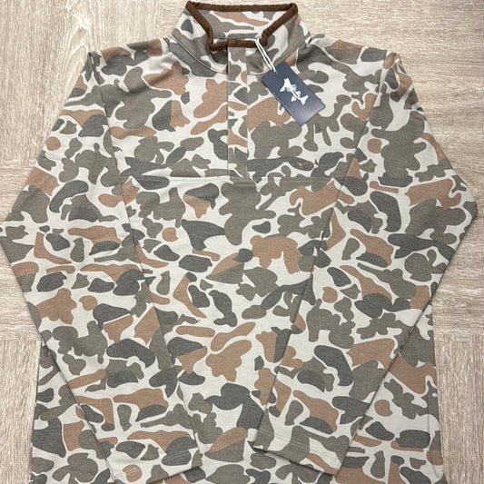 Coastal Cotton Camo Quarter Zip Pullover