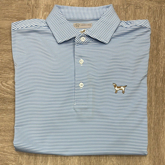 Cardinal Creek White/Light Blue/Sky New Logo Polo