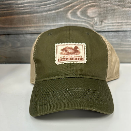 Heybo Stamp Felt Patch Hat Olive