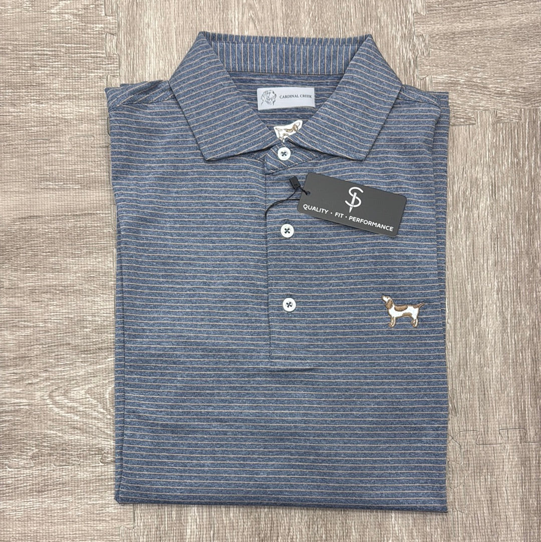 Cardinal Creek Melange Navy/Khaki Polo