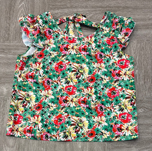 Green Floral Blouse