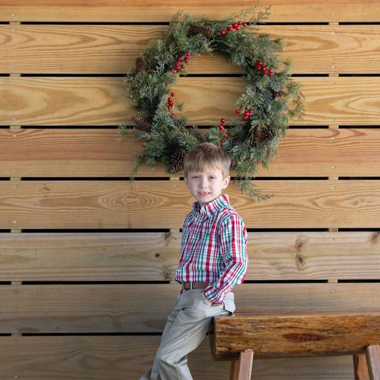 Saltwater Boys Sleigh Plaid Button Up Shirt