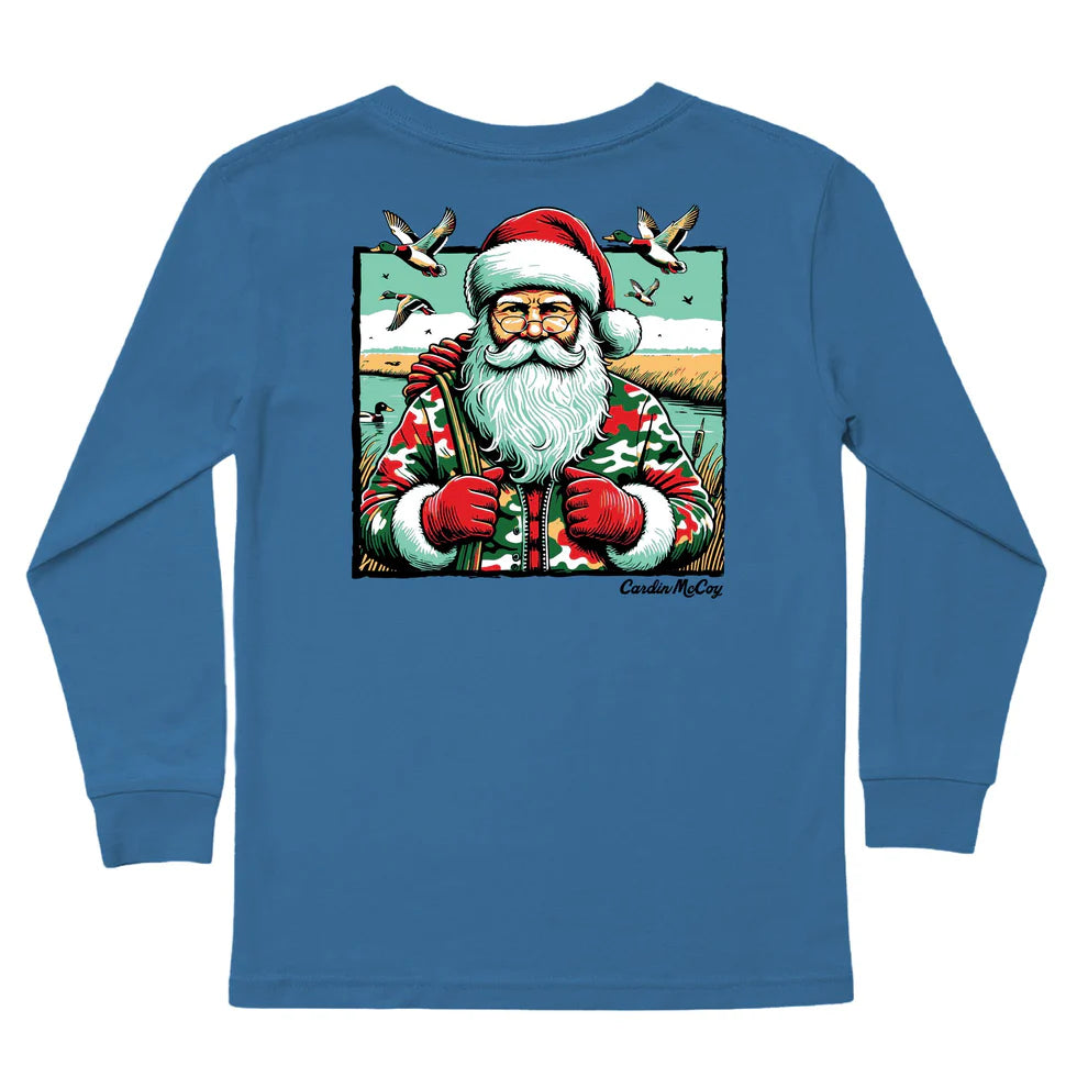 Cardin McCoy Kids' Santa Duck Hunter Long-Sleeve Tee