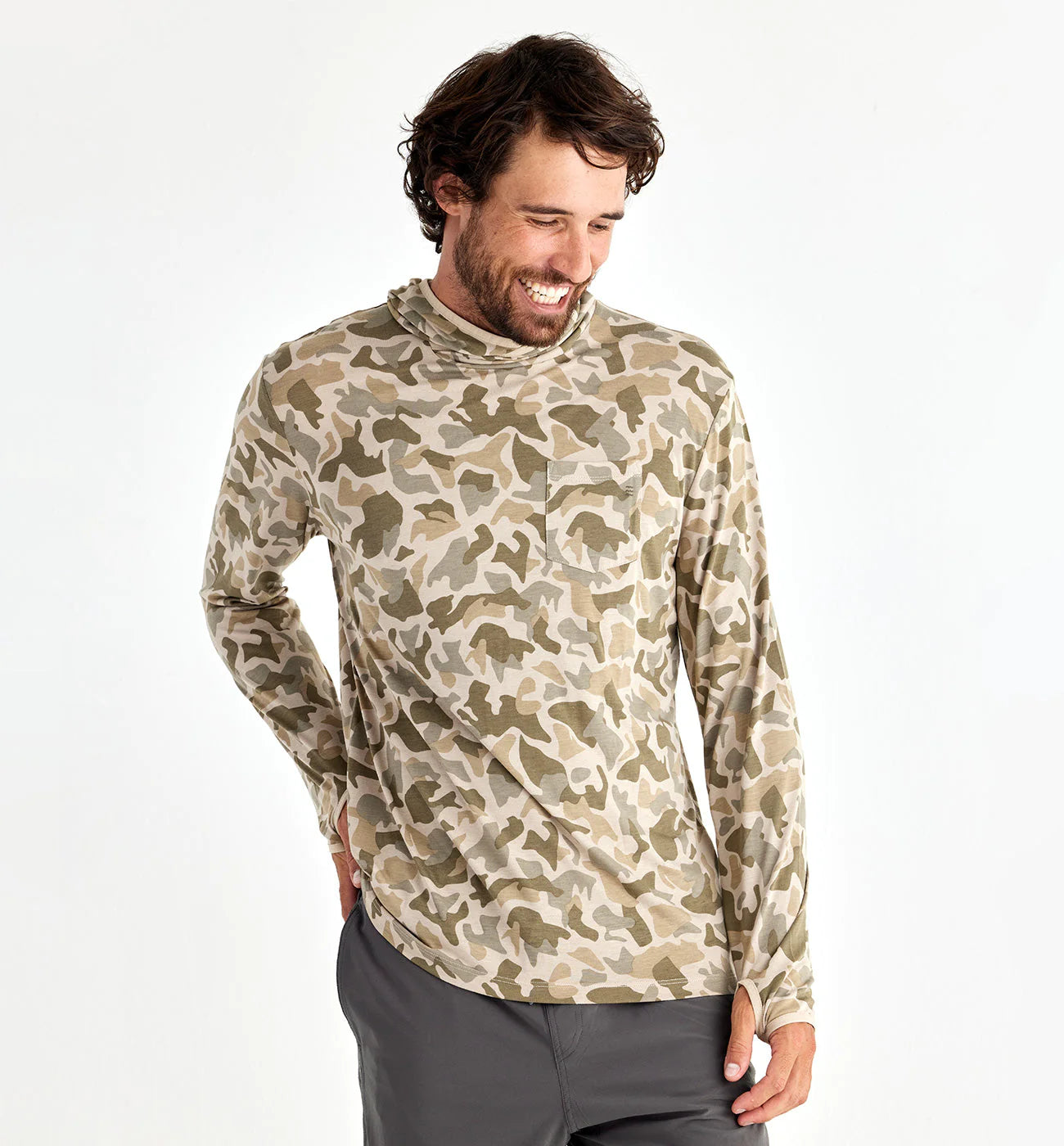 Free Fly Barrier Island Camo Hoodie