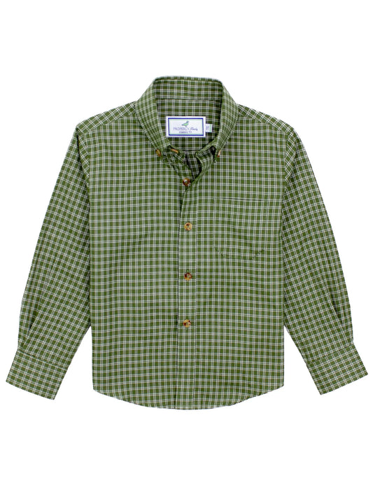 Properly Tied Boys Woodland Sportshirt Cypress Needle