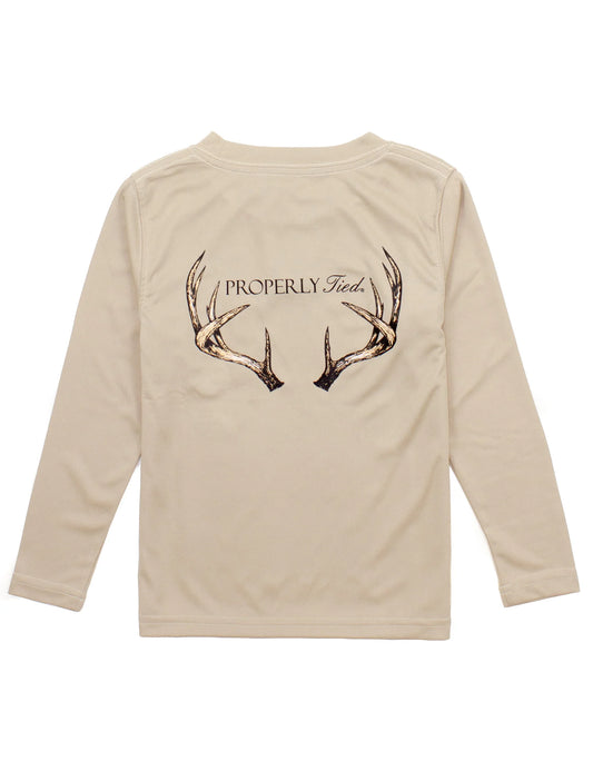 Properly Tied Vintage Antler LS Performance Tee