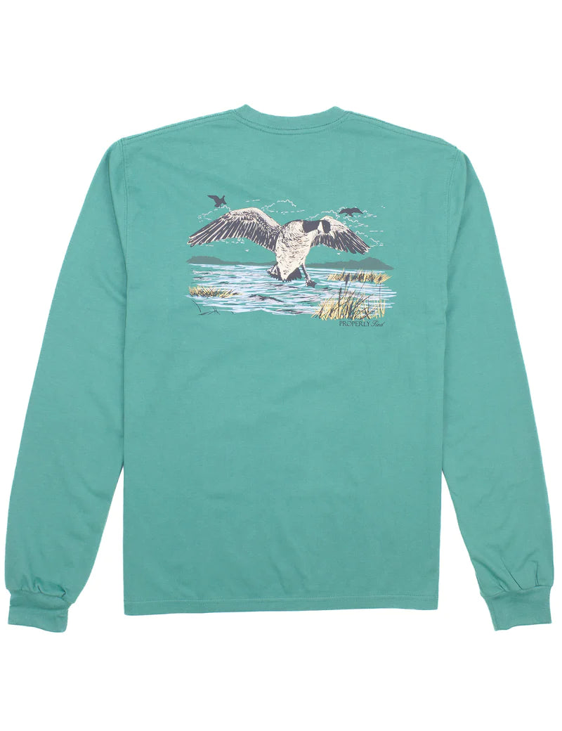 Properly Tied Geese LS Teal