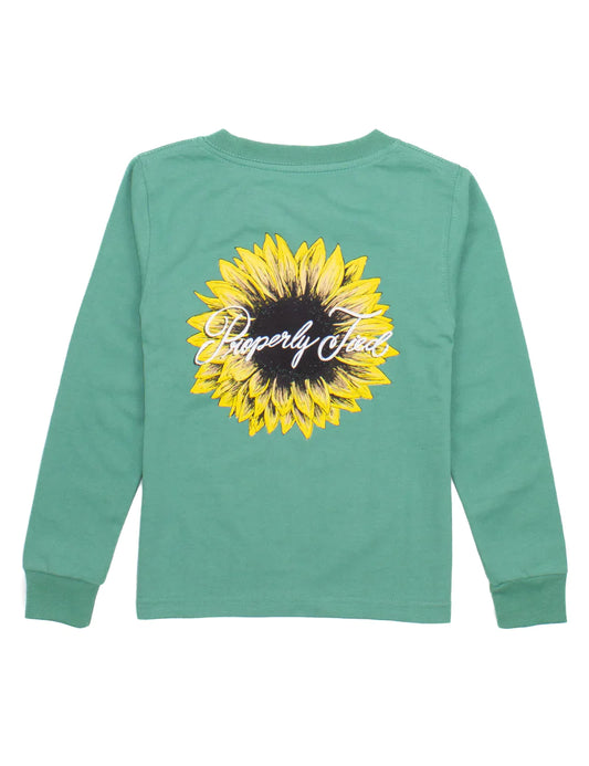 Properly Tied Girl's Sunflower LS