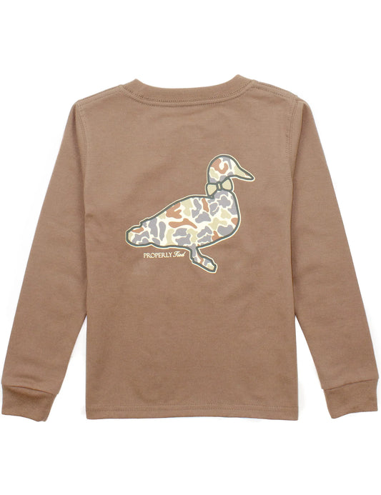 Properly Tied Boys Field Camo L/S Tee