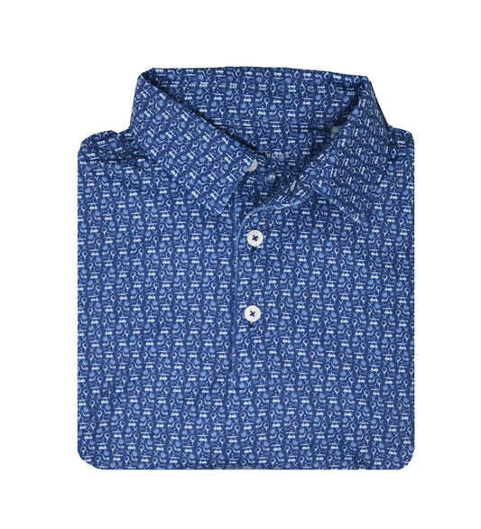 Bald Head Blues All Over Print Golf Polo