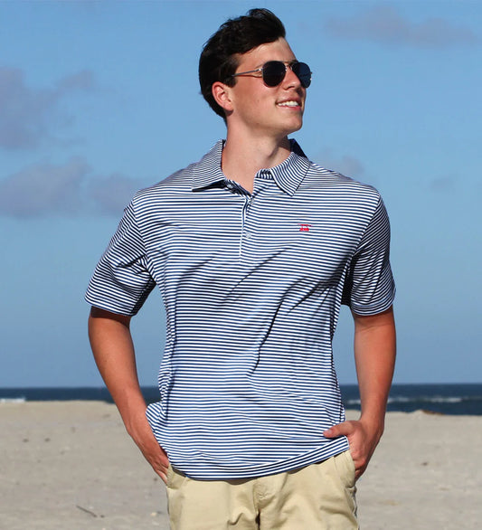 Bald Head Blues Navy/White Albatross Polos