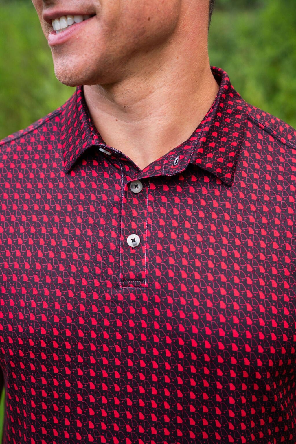 Burlebo Georgia Black & Red Polo