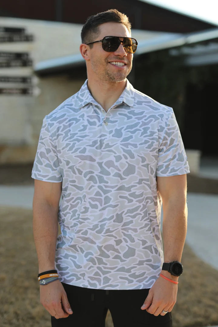 Burlebo White Camo Polo