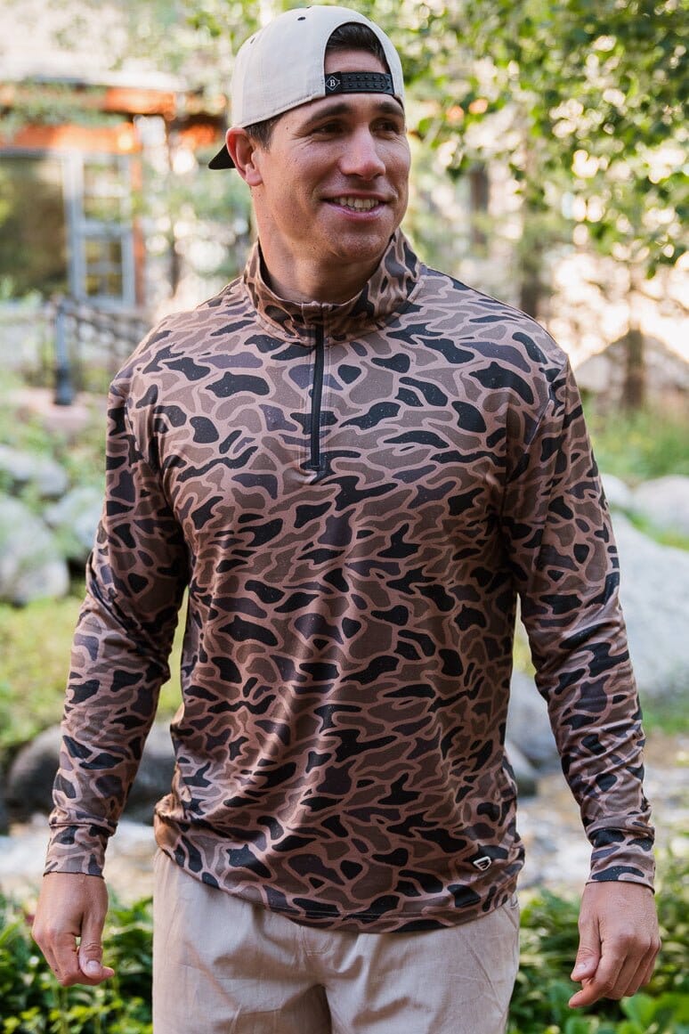 Burlebo Performance Quarter Zip Gauge Camo