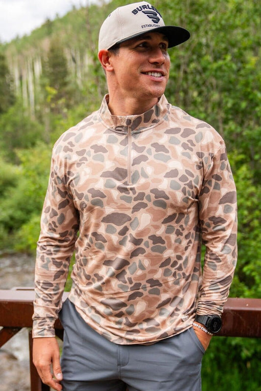 Burlebo Quarter Zip Pintail Camo