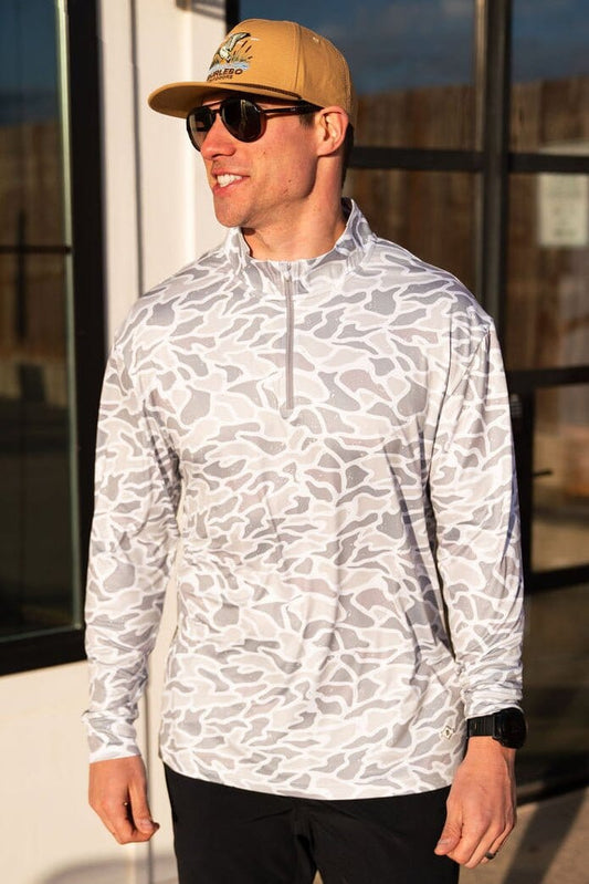 Burlebo White Camo Quarter Zip