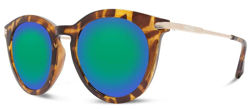 Abaco Bella Glass Tortoise/Ocean Mirror Sunglasses