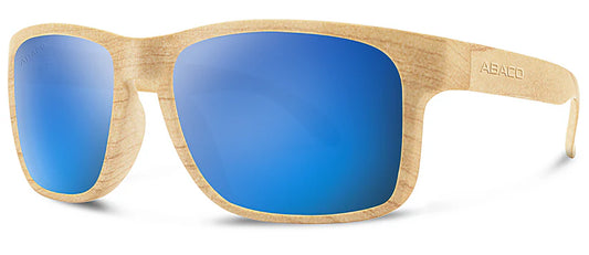 Abaco Dockside Natural Wood/Deep Blue Sunglasses