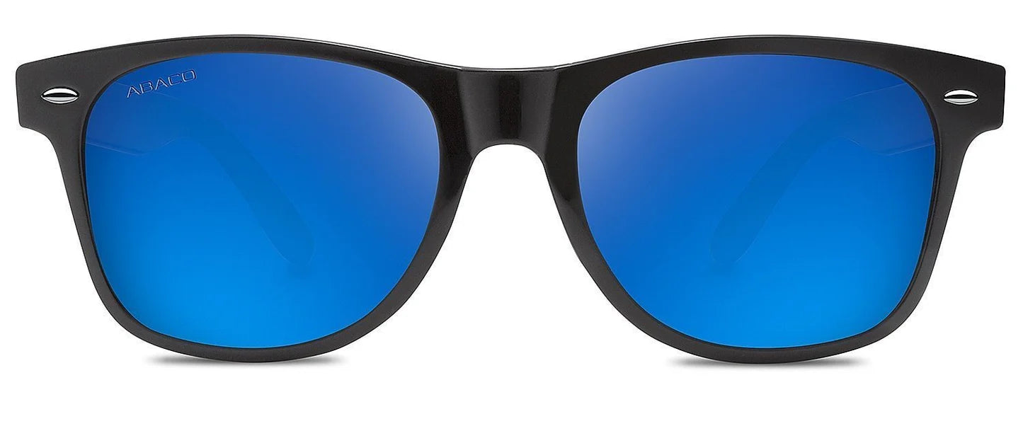 Abaco Sunglasses Waikiki Gloss Black/Deep Blue Mirror