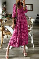 Pink Geometric Maxi Dress