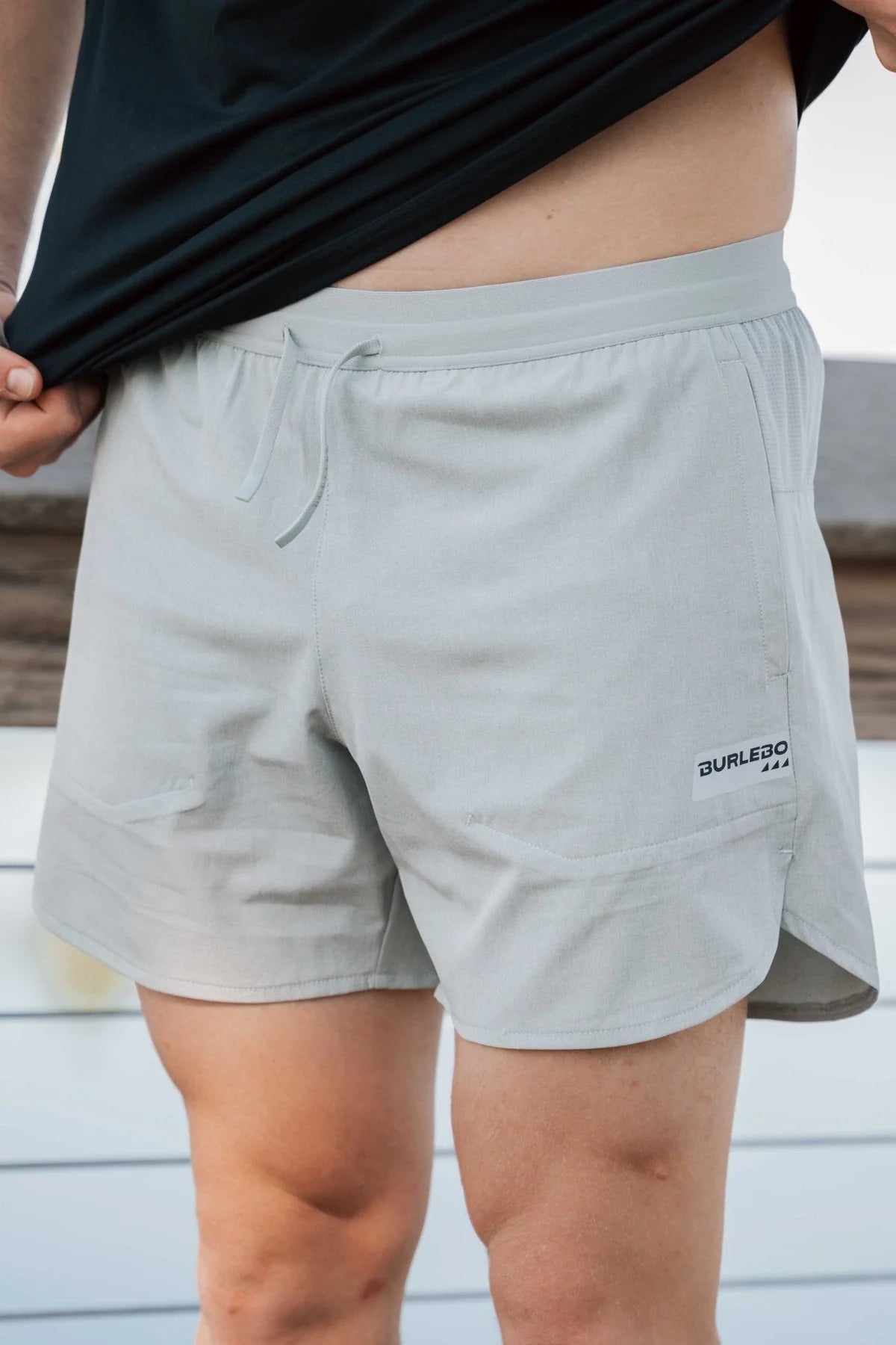 Burlebo Running Shorts Light Grey