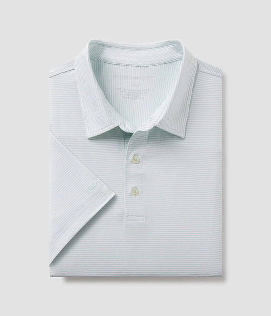 Southern Shirt Heather Madison Stripe Polo Chalky Mint