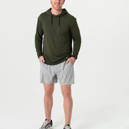 Burlebo Athletic Light Grey Shorts 5.5" Inseam