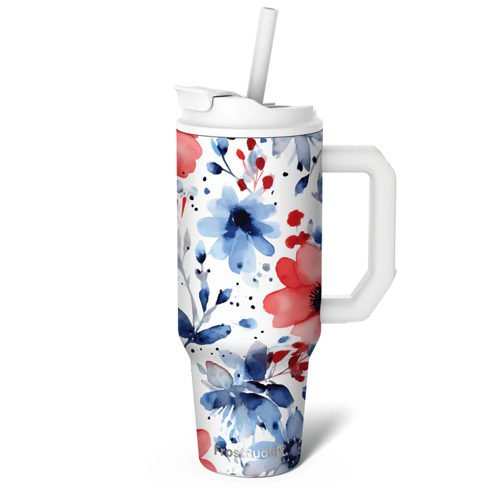 Frost Buddy Thicc Buddy Red White & Blooms 40oz