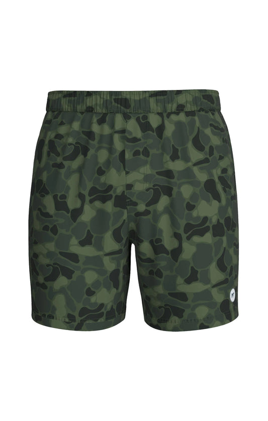 Southern Point Youth Sun Washed Shorts- Camo Green