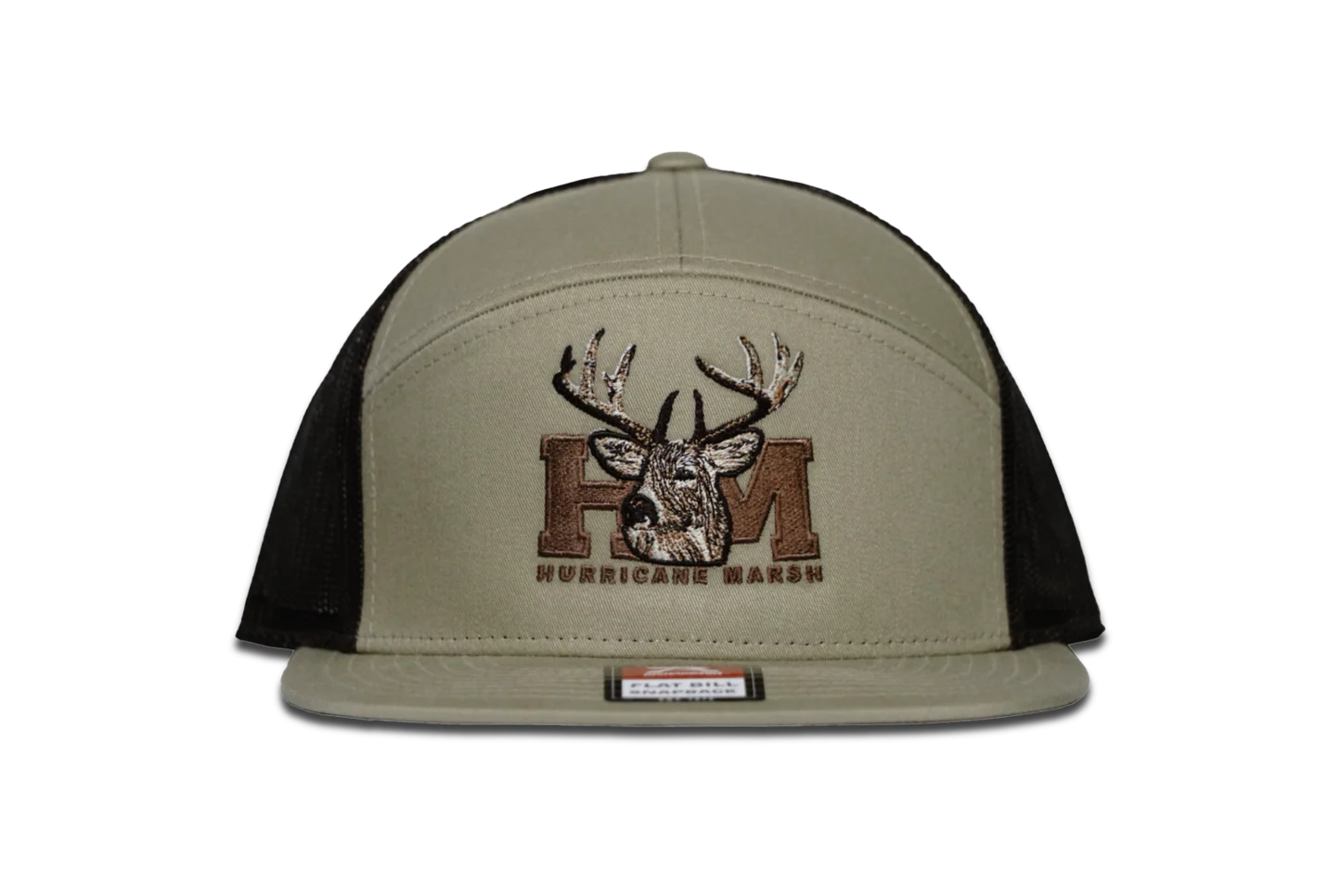 The Trophy Buck Richardson 7 Panel Hat - Khaki/Brown