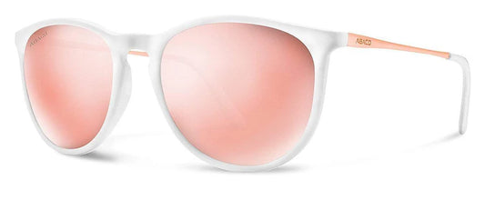 Abaco Piper White/Rose Gold Mirror Sunglasses