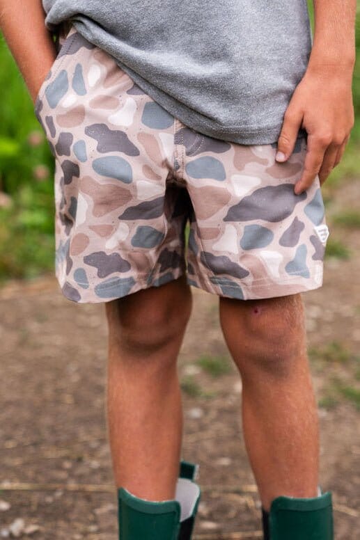 Burlebo Pintail Camo Athletic Shorts for Boys