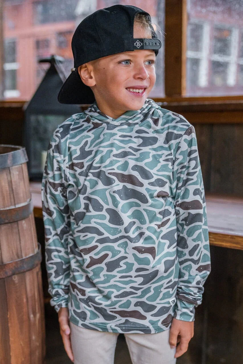 Burlebo Youth Retro Duck Camo Hoodie