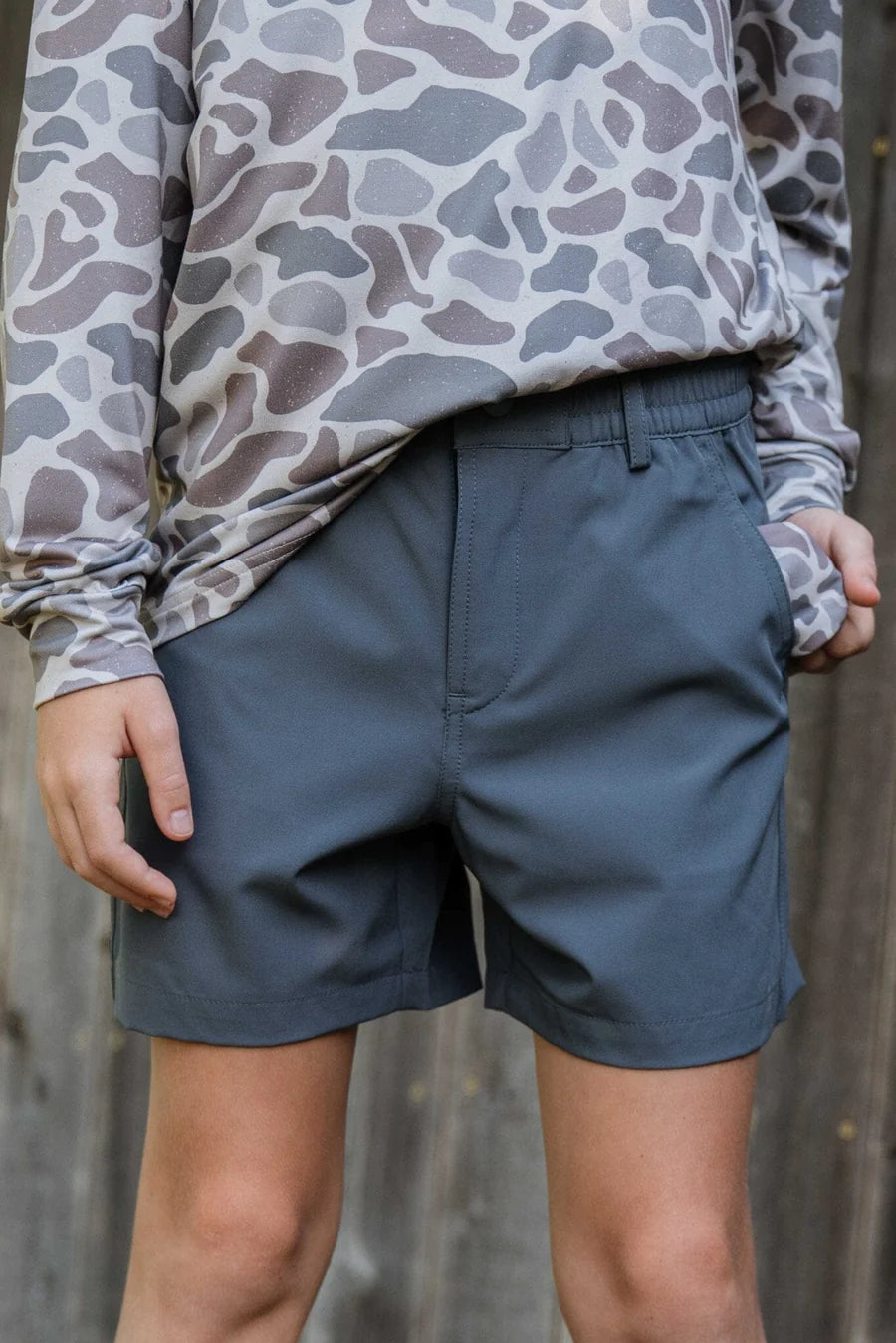 Burlebo River Rock Grey Youth Shorts