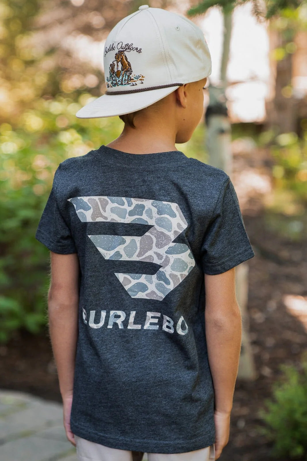 Burlebo Classic Deer Camo Signature Logo Tee Youth